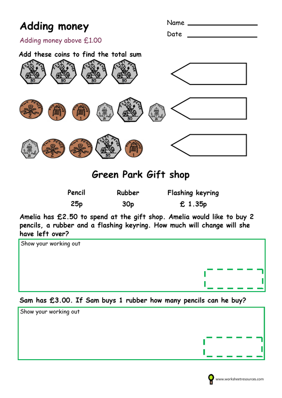 Money Worksheets Coins And Notes
